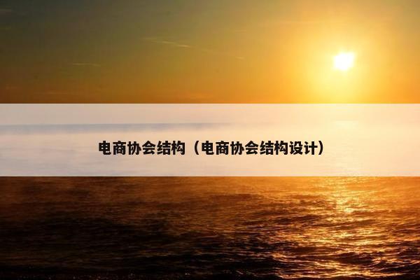电商协会结构（电商协会结构设计）