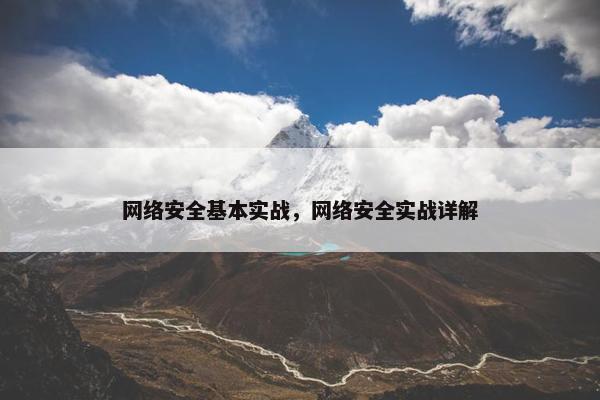 网络安全基本实战，网络安全实战详解