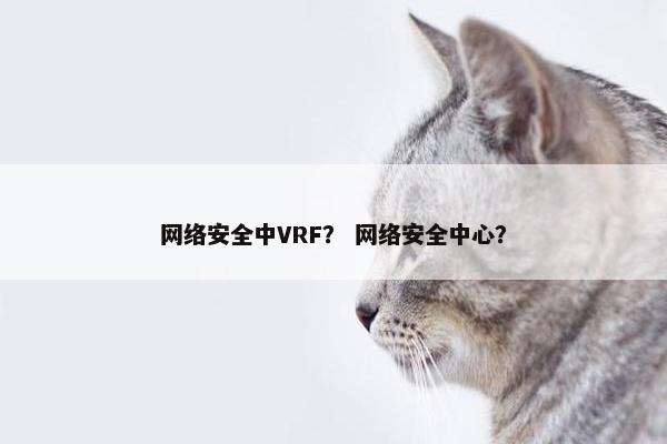 网络安全中VRF？ 网络安全中心？