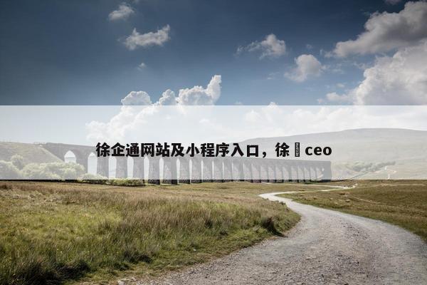 徐企通网站及小程序入口，徐垚ceo