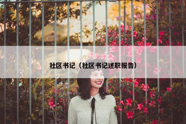 社区书记（社区书记述职报告）