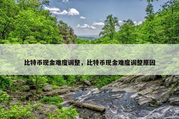 比特币现金难度调整，比特币现金难度调整原因