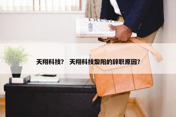 天翔科技？ 天翔科技黎阳的辞职原因？