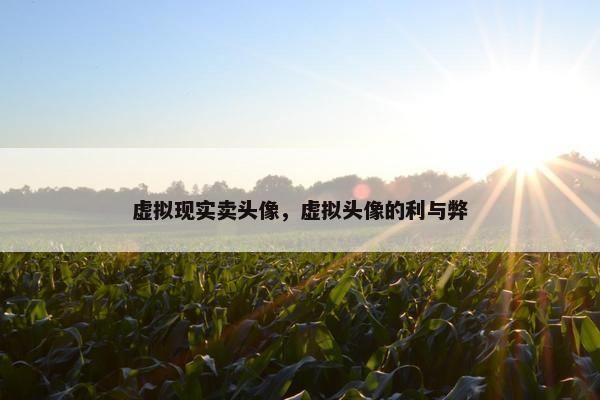 虚拟现实卖头像，虚拟头像的利与弊