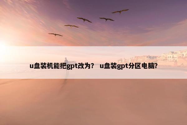 u盘装机能把gpt改为？ u盘装gpt分区电脑？
