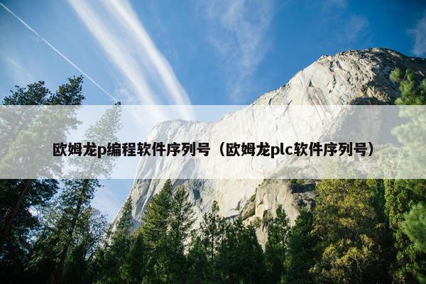 欧姆龙p编程软件序列号（欧姆龙plc软件序列号）