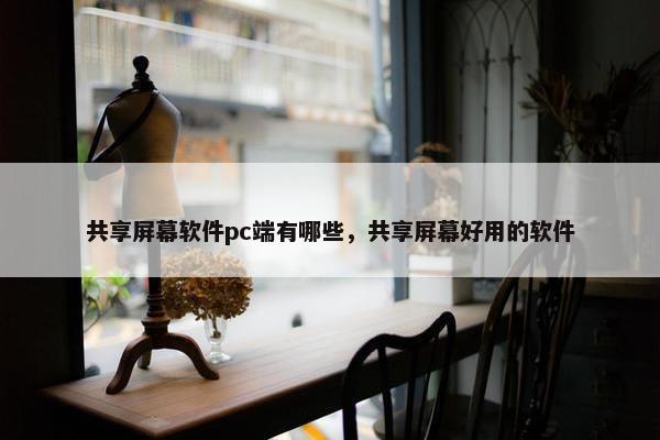 共享屏幕软件pc端有哪些，共享屏幕好用的软件