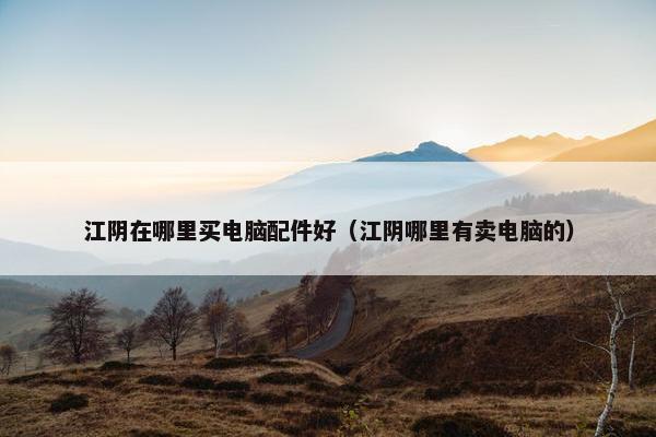 江阴在哪里买电脑配件好（江阴哪里有卖电脑的）