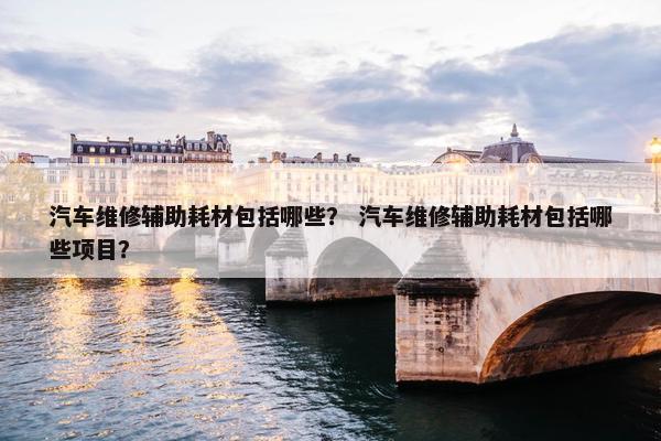 汽车维修辅助耗材包括哪些？ 汽车维修辅助耗材包括哪些项目？