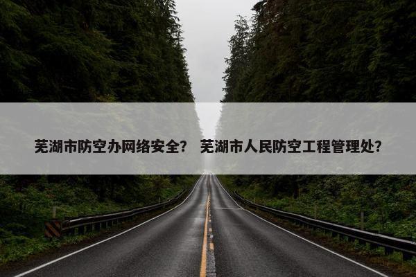 芜湖市防空办网络安全？ 芜湖市人民防空工程管理处？