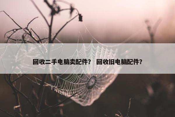 回收二手电脑卖配件？ 回收旧电脑配件？