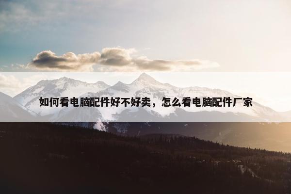 如何看电脑配件好不好卖，怎么看电脑配件厂家