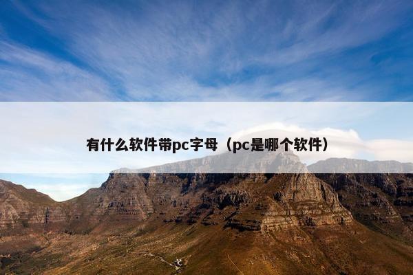 有什么软件带pc字母（pc是哪个软件）