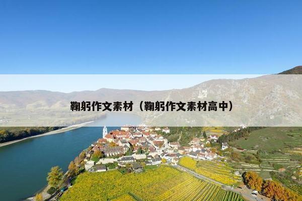鞠躬作文素材（鞠躬作文素材高中）