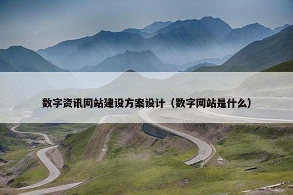 数字资讯网站建设方案设计（数字网站是什么）