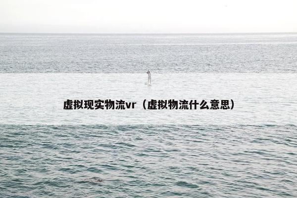 虚拟现实物流vr（虚拟物流什么意思）