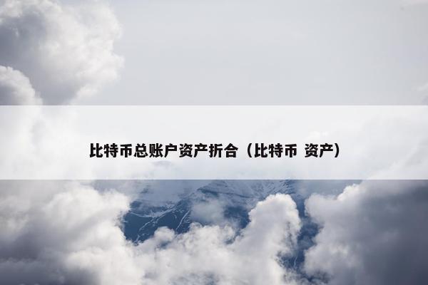 比特币总账户资产折合（比特币 资产）