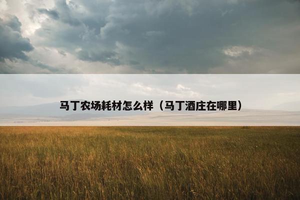 马丁农场耗材怎么样（马丁酒庄在哪里）