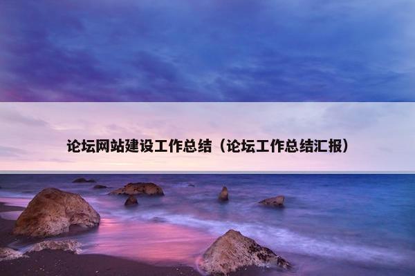 论坛网站建设工作总结（论坛工作总结汇报）