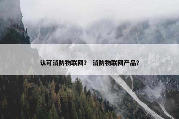 认可消防物联网？ 消防物联网产品？