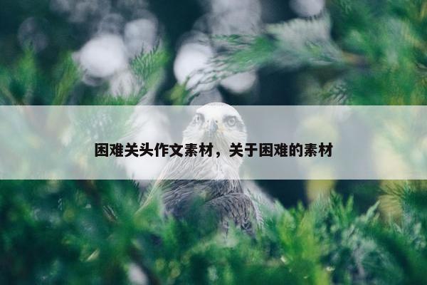 困难关头作文素材，关于困难的素材