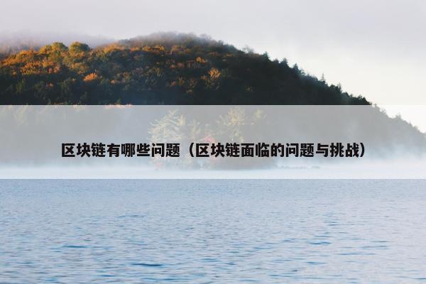 区块链有哪些问题（区块链面临的问题与挑战）