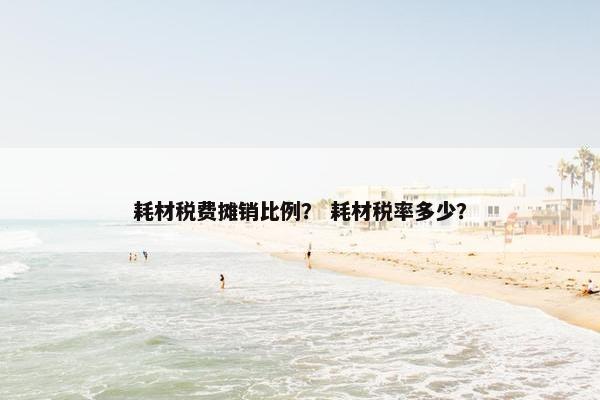 耗材税费摊销比例？ 耗材税率多少？