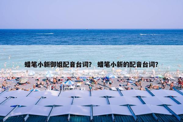 蜡笔小新御姐配音台词？ 蜡笔小新的配音台词？