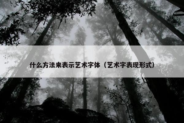 什么方法来表示艺术字体（艺术字表现形式）