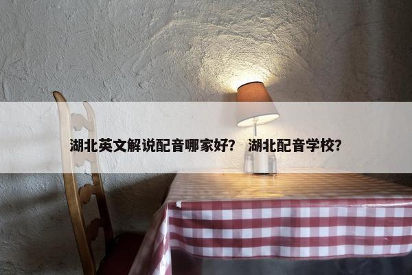 湖北英文解说配音哪家好？ 湖北配音学校？