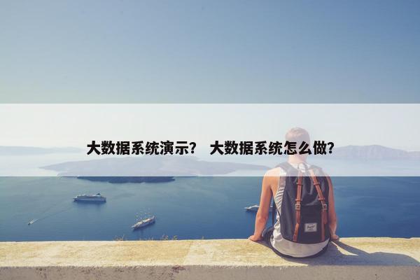 大数据系统演示？ 大数据系统怎么做？