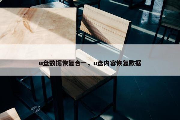 u盘数据恢复合一，u盘内容恢复数据