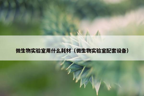 微生物实验室用什么耗材（微生物实验室配套设备）