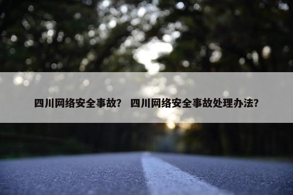 四川网络安全事故？ 四川网络安全事故处理办法？