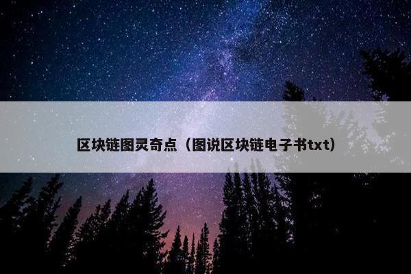 区块链图灵奇点（图说区块链电子书txt）
