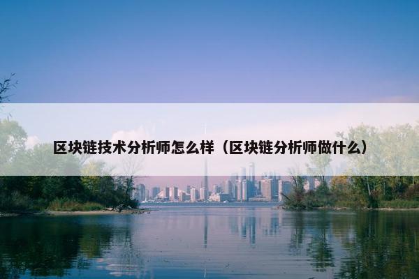 区块链技术分析师怎么样（区块链分析师做什么）