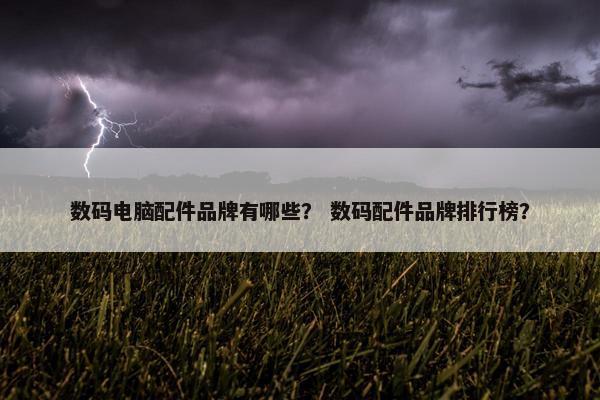 数码电脑配件品牌有哪些？ 数码配件品牌排行榜？