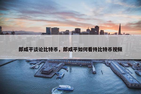 郎咸平谈论比特币，郎咸平如何看待比特币视频