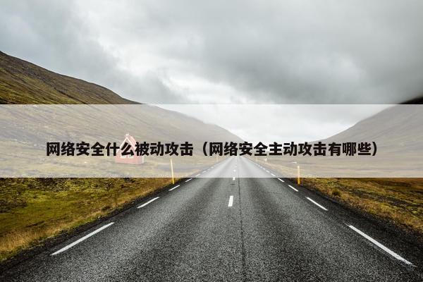 网络安全什么被动攻击（网络安全主动攻击有哪些）