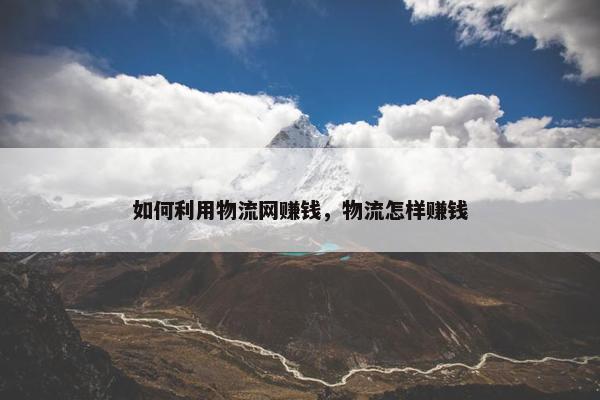 如何利用物流网赚钱，物流怎样赚钱
