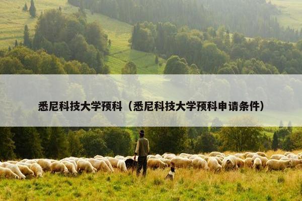 悉尼科技大学预科（悉尼科技大学预科申请条件）