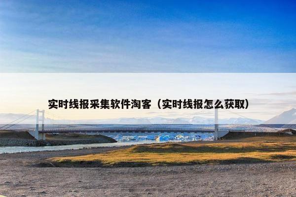 实时线报采集软件淘客（实时线报怎么获取）