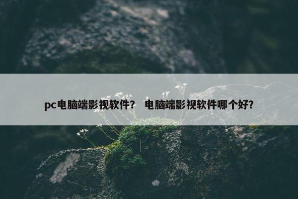 pc电脑端影视软件？ 电脑端影视软件哪个好？
