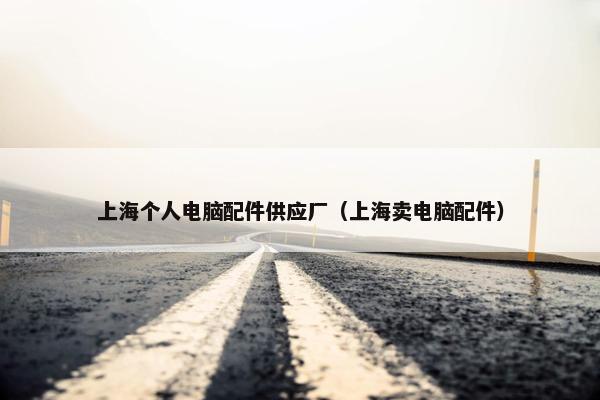 上海个人电脑配件供应厂（上海卖电脑配件）