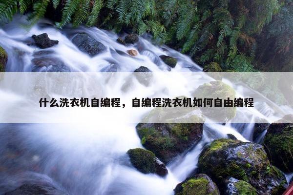 什么洗衣机自编程，自编程洗衣机如何自由编程