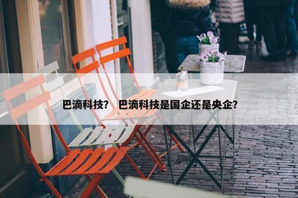 巴滴科技？ 巴滴科技是国企还是央企？
