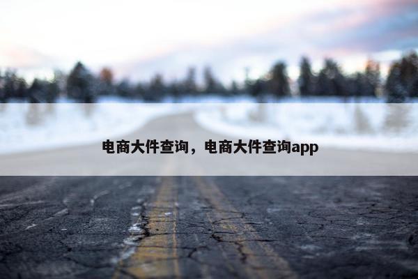 电商大件查询，电商大件查询app