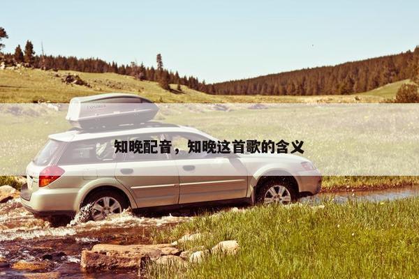 知晚配音，知晚这首歌的含义