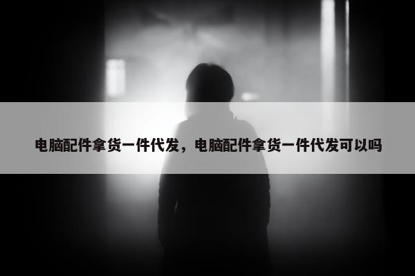 电脑配件拿货一件代发，电脑配件拿货一件代发可以吗