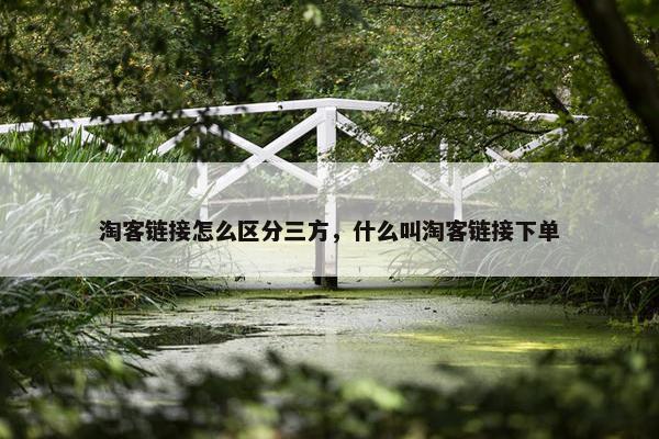 淘客链接怎么区分三方，什么叫淘客链接下单